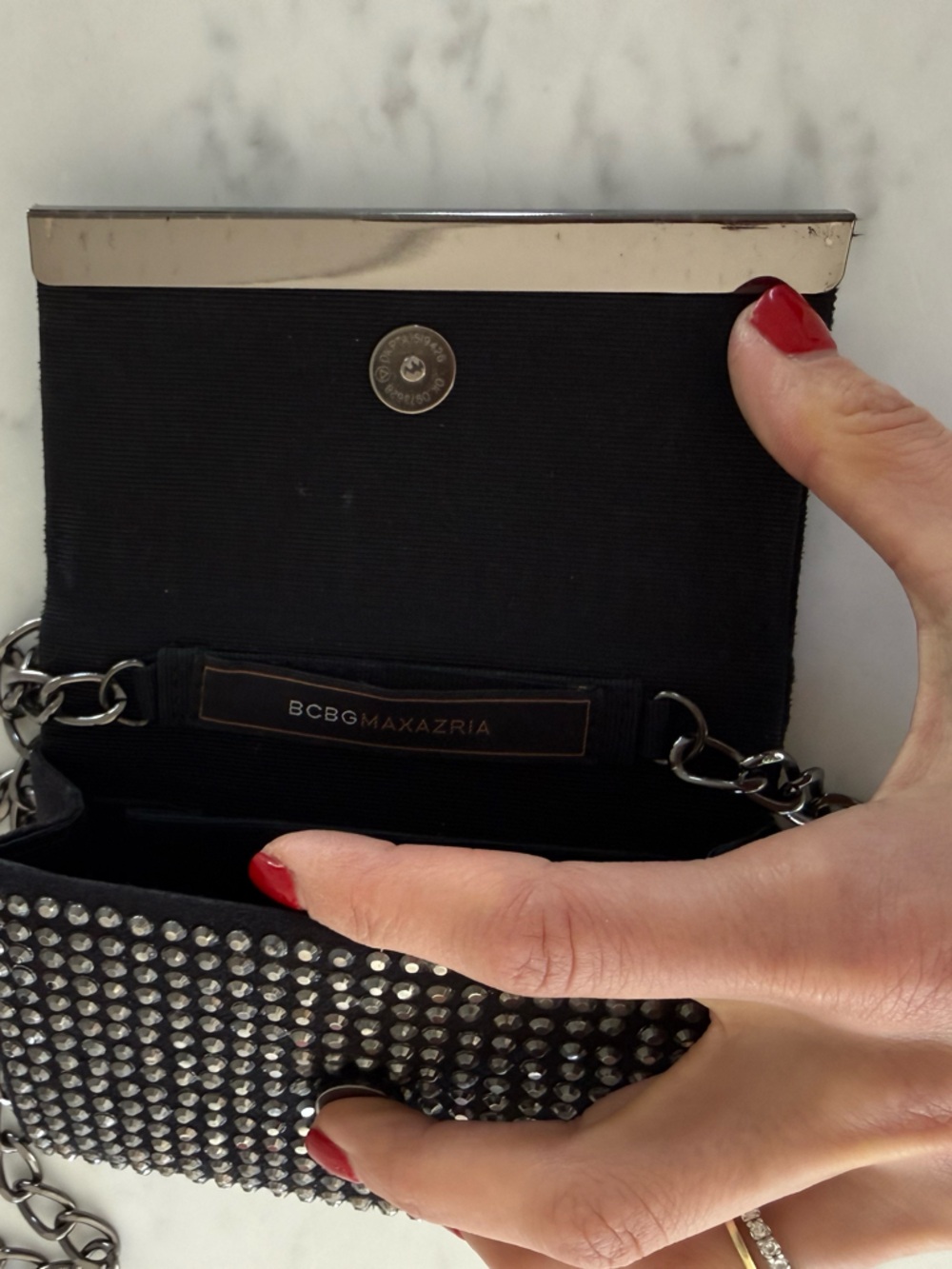 BCBG Max Azria Studded Mini Chain Bag - Picture 8 of 11
